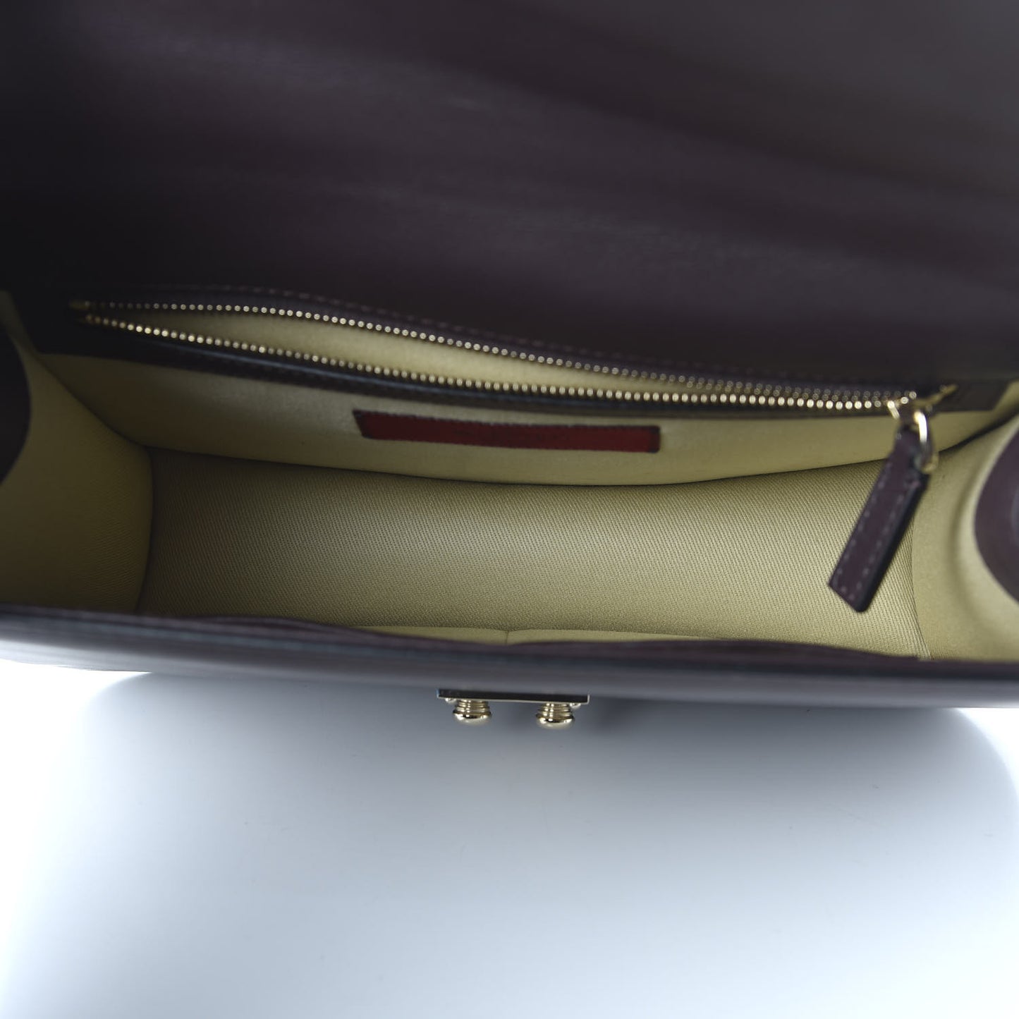 Vitello Medium Glam Lock Rockstud Flap Griotte