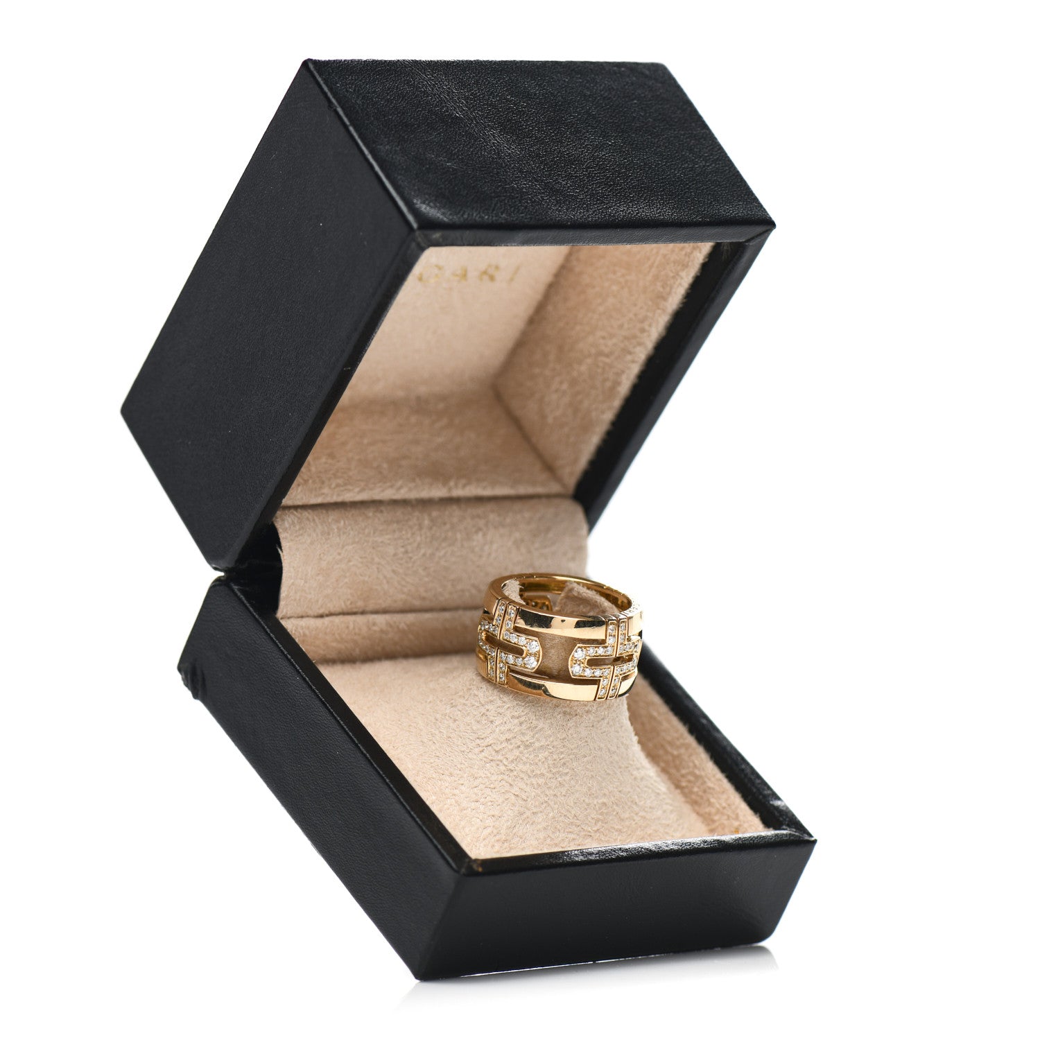 Bulgari 18K Yellow Gold Diamond Parentesi Ring 53 6.25 5 of 5