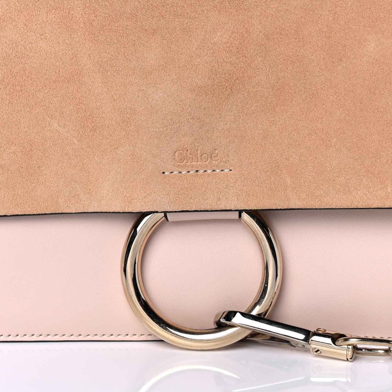 Chloe Suede Calfskin Small Faye Shoulder Bag Blushy Pink 7 of 11