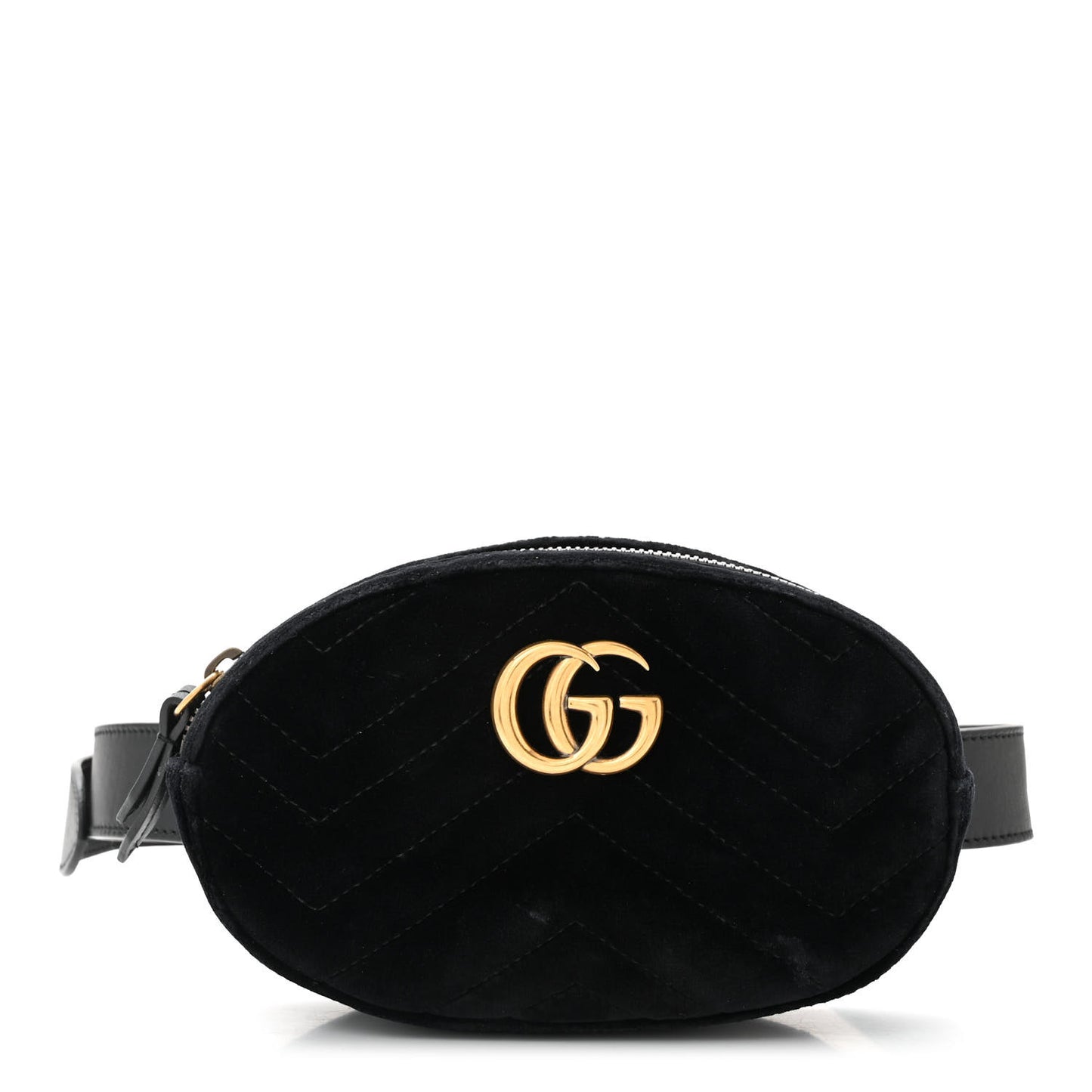 Velvet Matelasse GG Marmont Belt Bag 85 34 Black