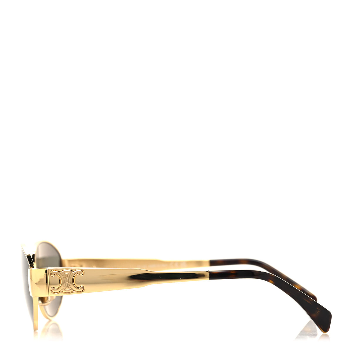 Celine Metal Triomphe 01 Sunglasses CL40235U Gold Green 3 of 7