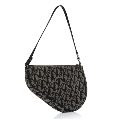 Christian Dior Monogram Mini Saddle Pochette Black 2 of 10