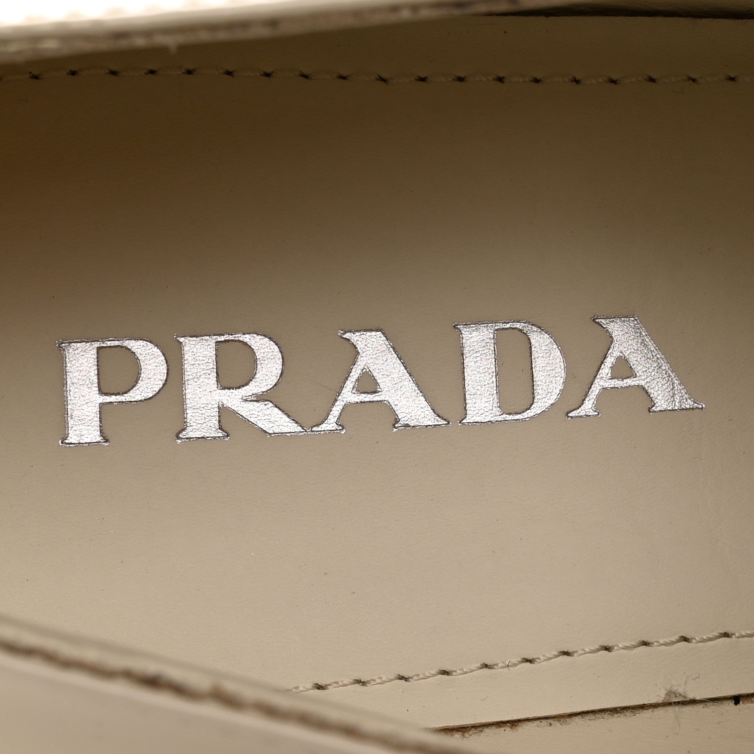 Prada Vernice Metal Triangle Logo 50mm Loafers 41 Avorio 7 of 12