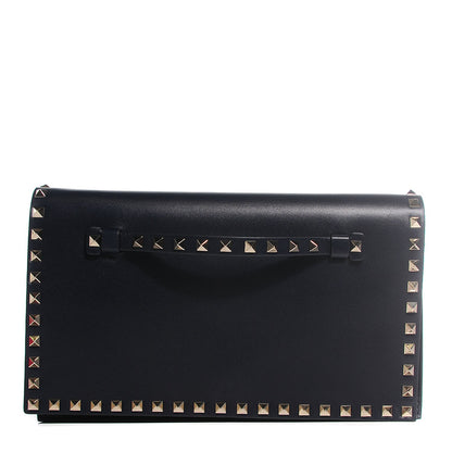Valentino Garavani Nappa Rockstud Wristlet Clutch Marine 1 of 8
