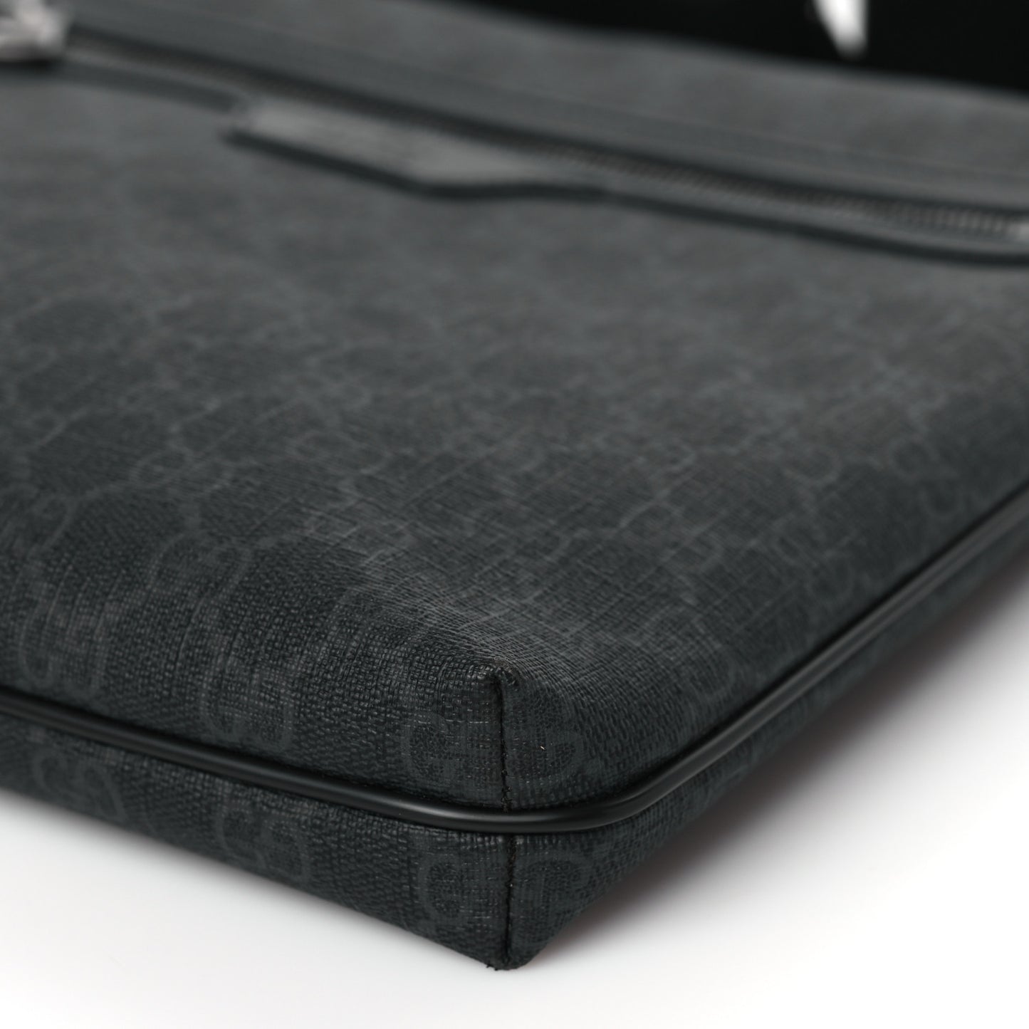 GG Supreme Monogram Crossbody Messenger Bag Black Grey