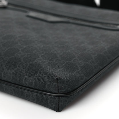 Gucci GG Supreme Monogram Crossbody Messenger Bag Black Grey 9 of 9