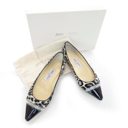 Jimmy Choo Calf Hair Patent Leather Berry Flats 36 7 of 7