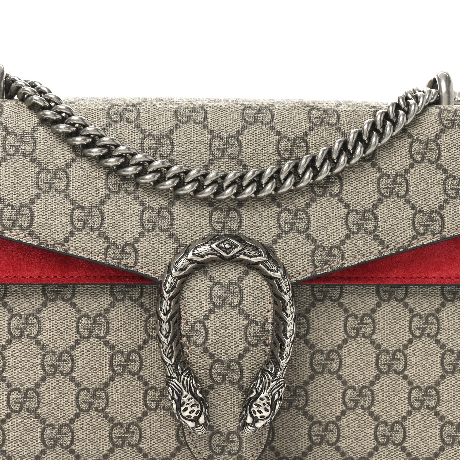 Gucci GG Supreme Monogram Small Dionysus Shoulder Bag Red 8 of 10