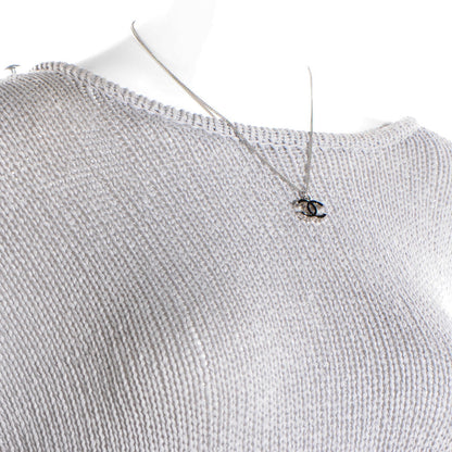 Chanel Enamel CC Necklace Black 2 of 5