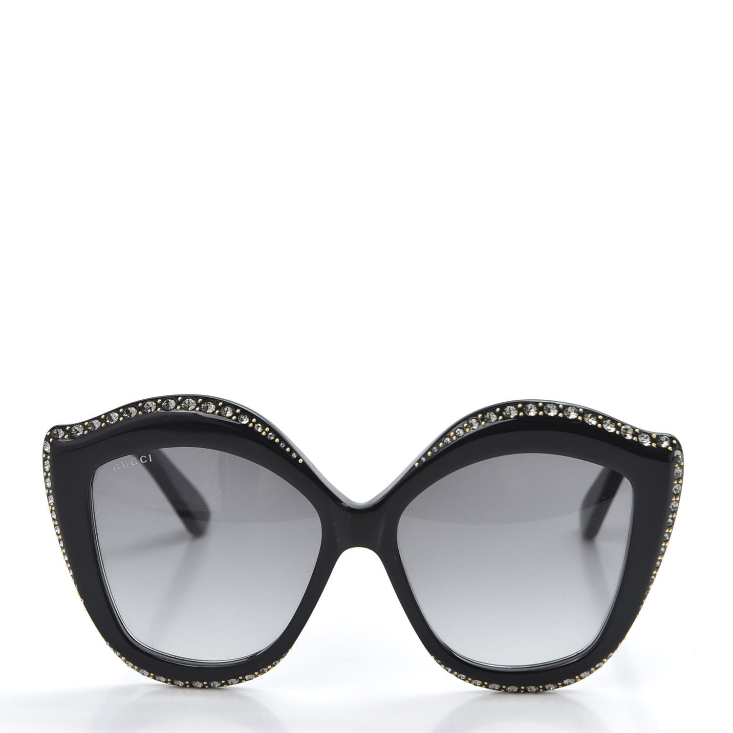 Gucci Crystal Cat Eye GG0118S Sunglasses Black 2 of 8