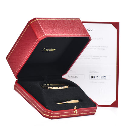 Cartier 18K Yellow Gold 6 Diamond Small LOVE Bracelet 15 4 of 4