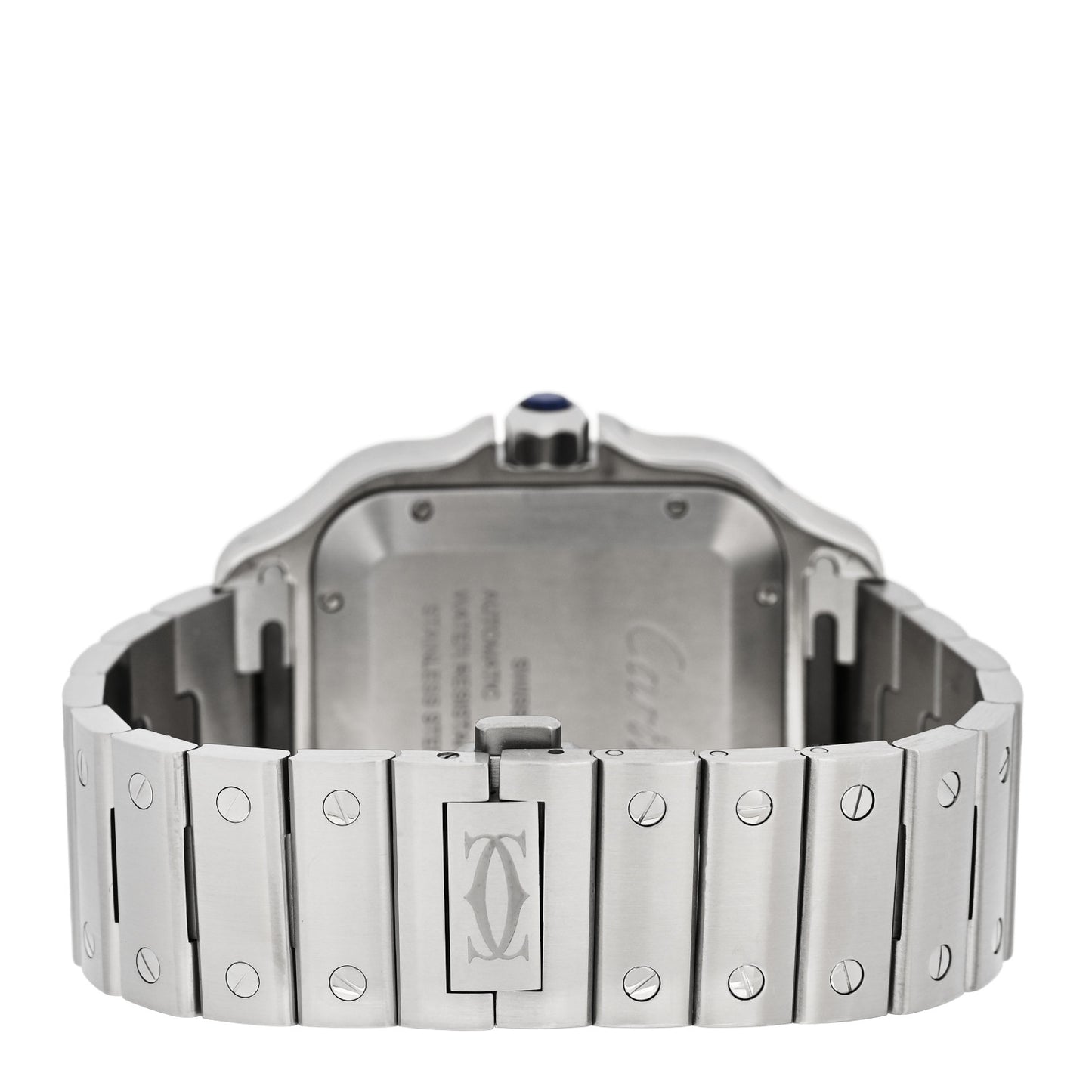 Stainless Steel 39.8mm Santos De Cartier Automatic Watch Grey