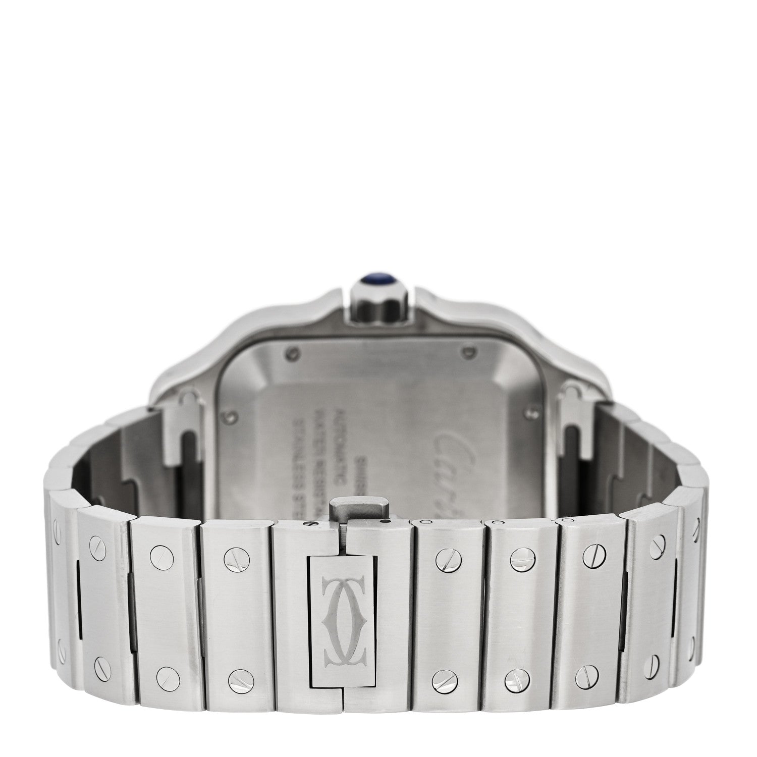 Cartier Stainless Steel 39.8mm Santos De Cartier Automatic Watch Grey 3 of 5