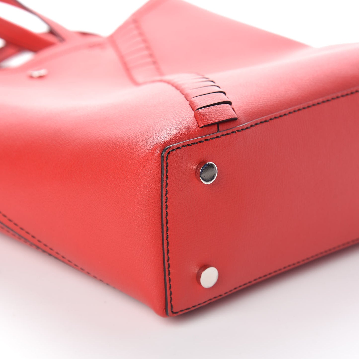 Smooth Calfskin Hex Tote Cardinal