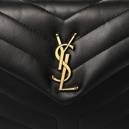Saint Laurent Calfskin Y Quilted Monogram Small Loulou Chain Satchel Black 9 of 11