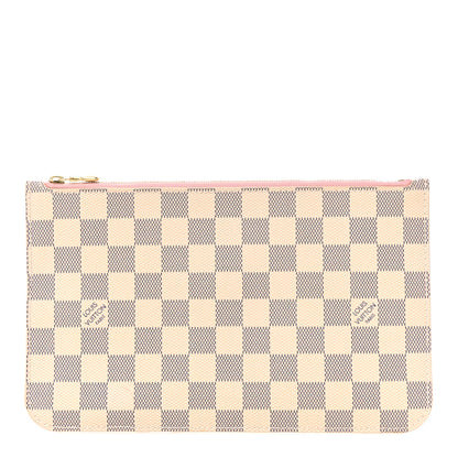 Louis Vuitton Damier Azur Neverfull MM GM Pochette Rose Ballerine 1 of 9