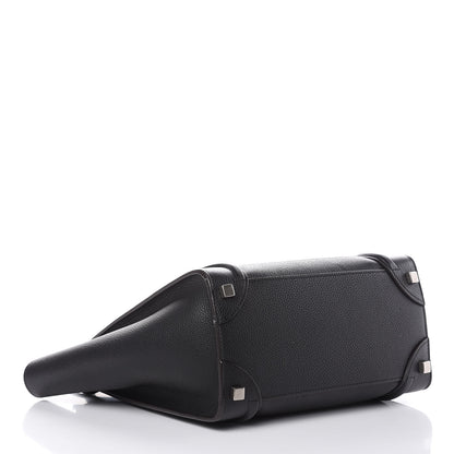 Celine Drummed Calfskin Micro Luggage Black 4 of 11