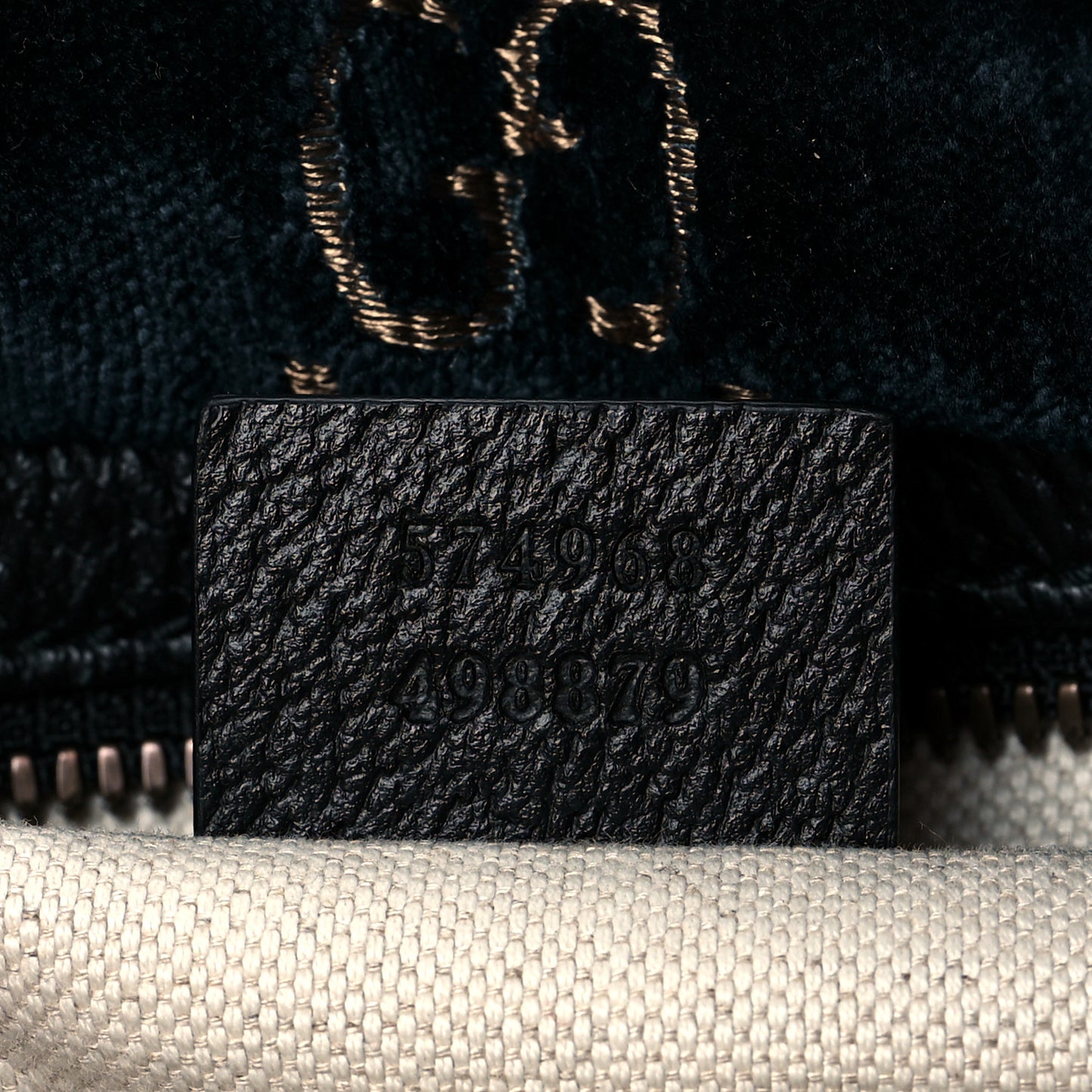 Velvet GG Monogram Web Belt Bag Blue Beige