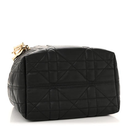 Christian Dior Calfskin Macrocannage Small Toujours Vertical Tote Black 4 of 12