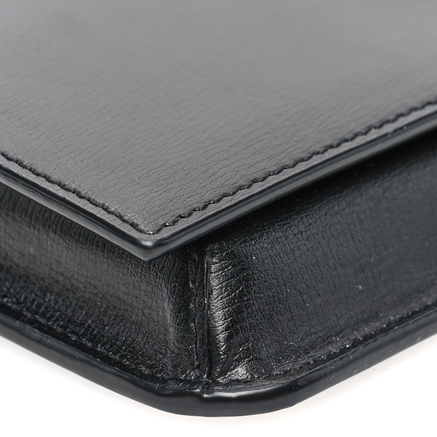 Smooth Calfskin Monogram Phone Holder Crossbody Black