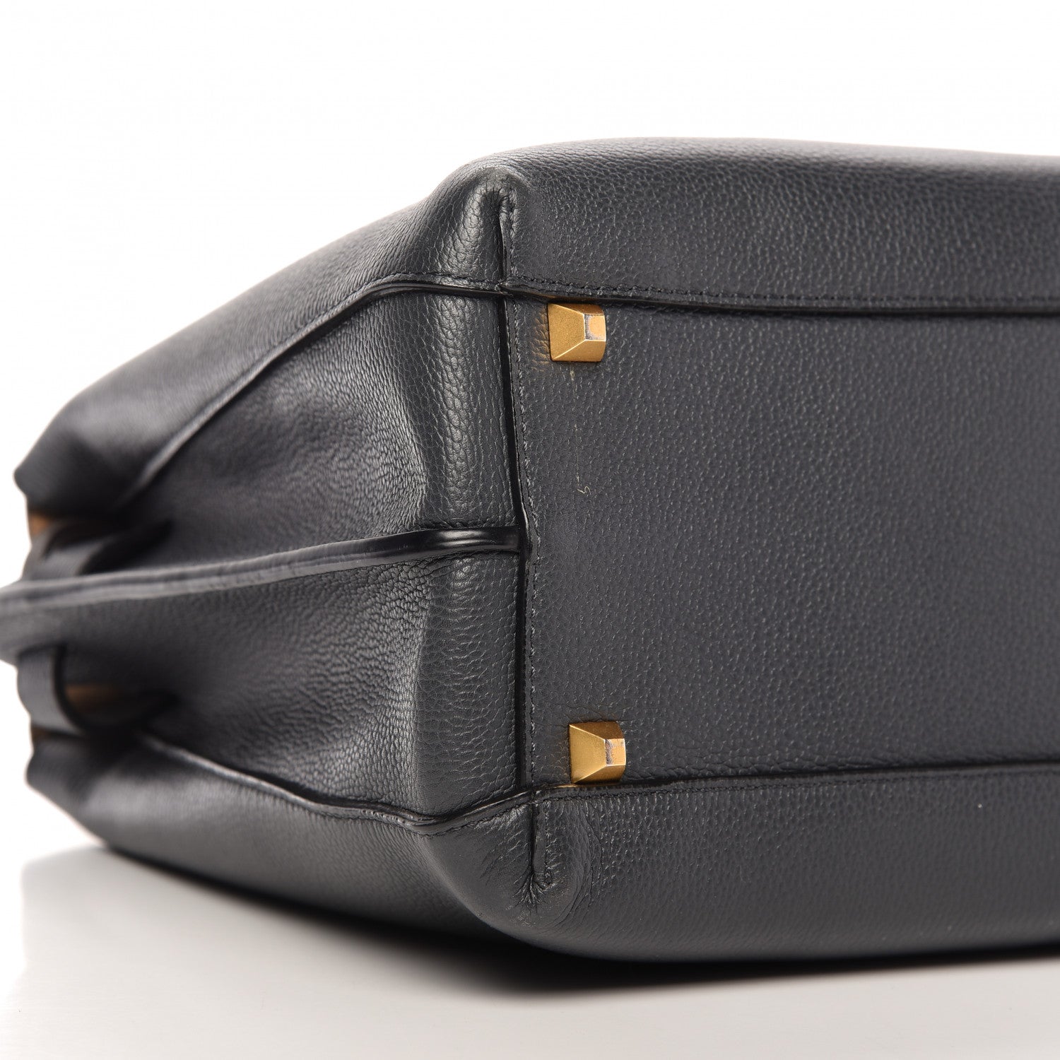MCM Grained Calfskin Large Milla Tote Phantom Grey 6 of 9