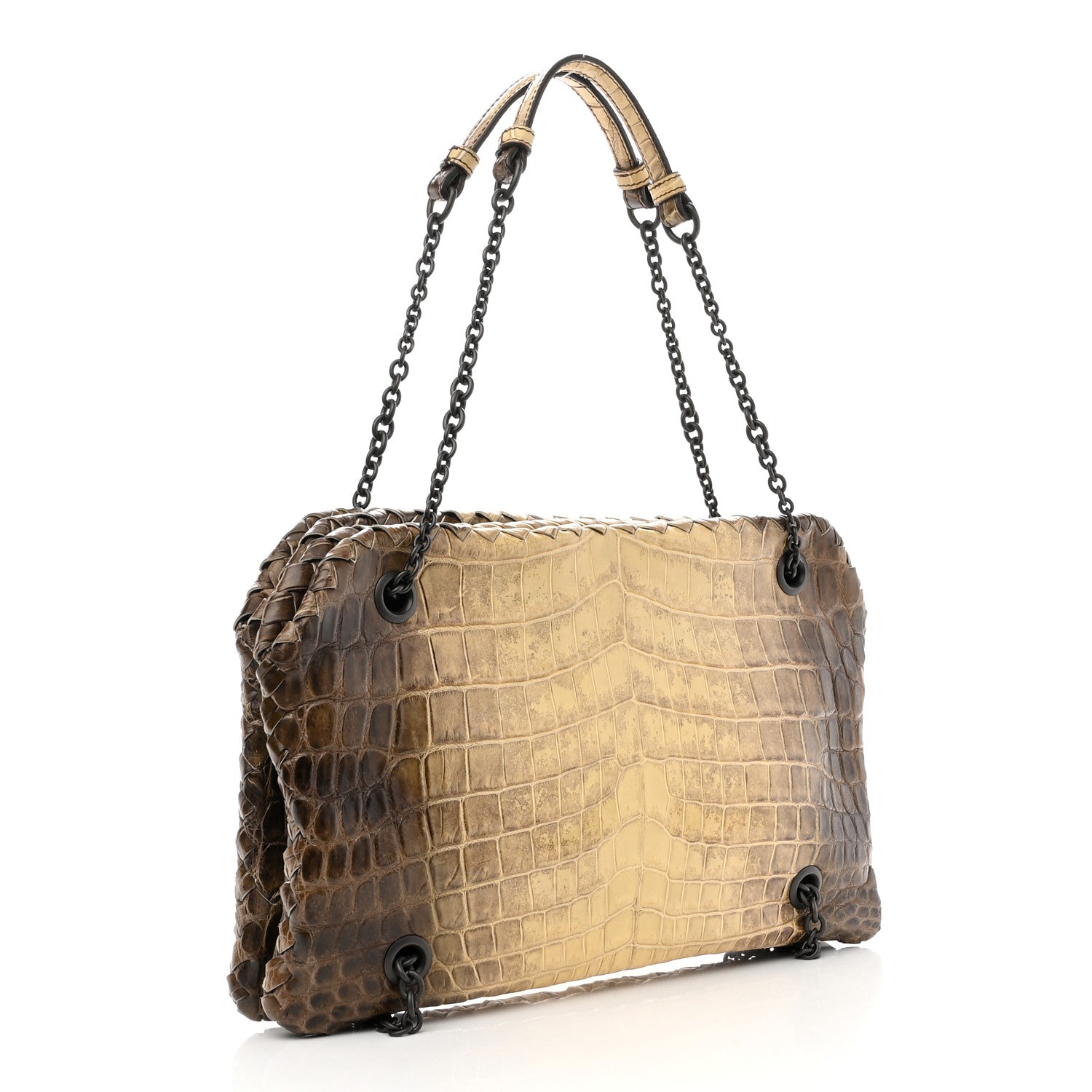 Bottega Veneta Niloticus Crocodile Himalaya Duo Cocco Ombre 3 of 11
