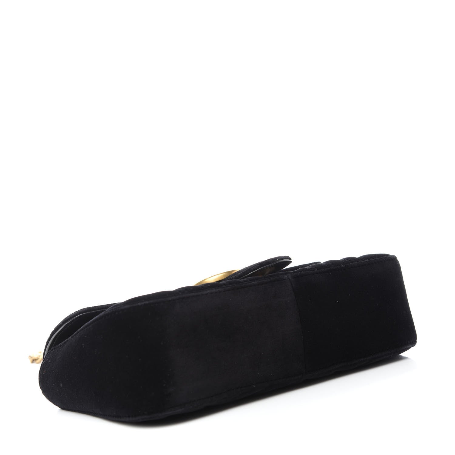Gucci Velvet Matelasse Small GG Marmont Shoulder Bag Black 4 of 14