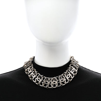Chanel CC In The Air Choker Necklace Silver 2 of 6
