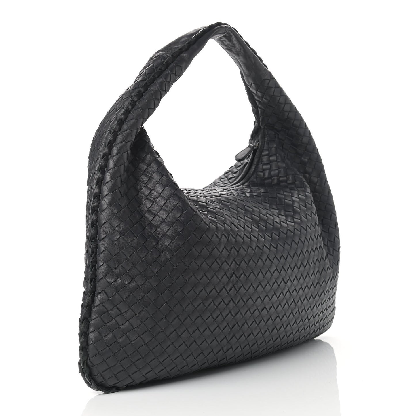 Nappa Intrecciato Large Veneta Hobo Black