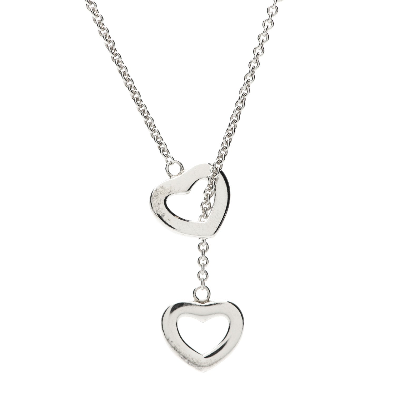 Tiffany Sterling Silver Heart Lariat Necklace 6 of 6