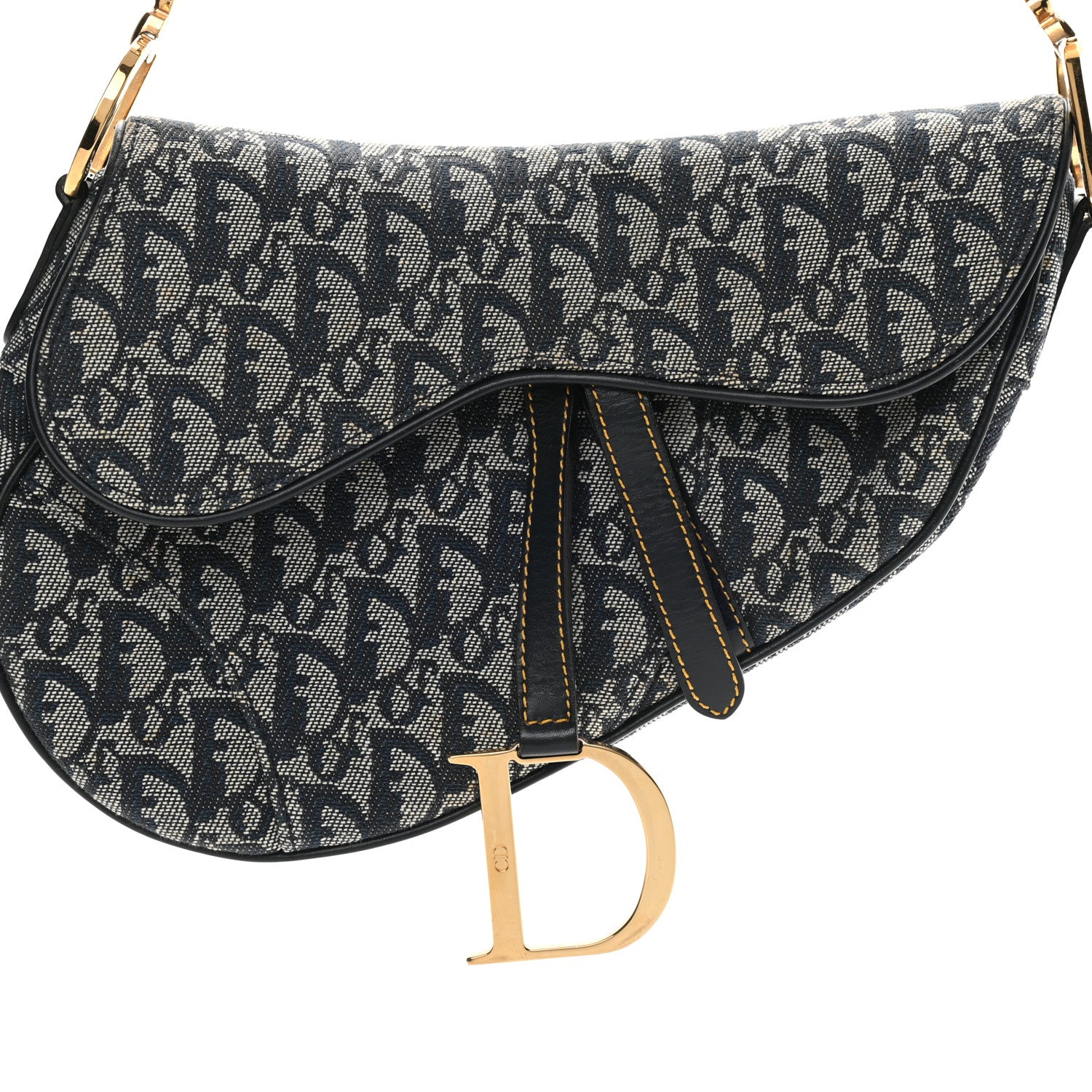 Christian Dior Monogram Saddle Bag Blue 8 of 13