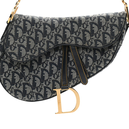 Christian Dior Monogram Saddle Bag Blue 8 of 13