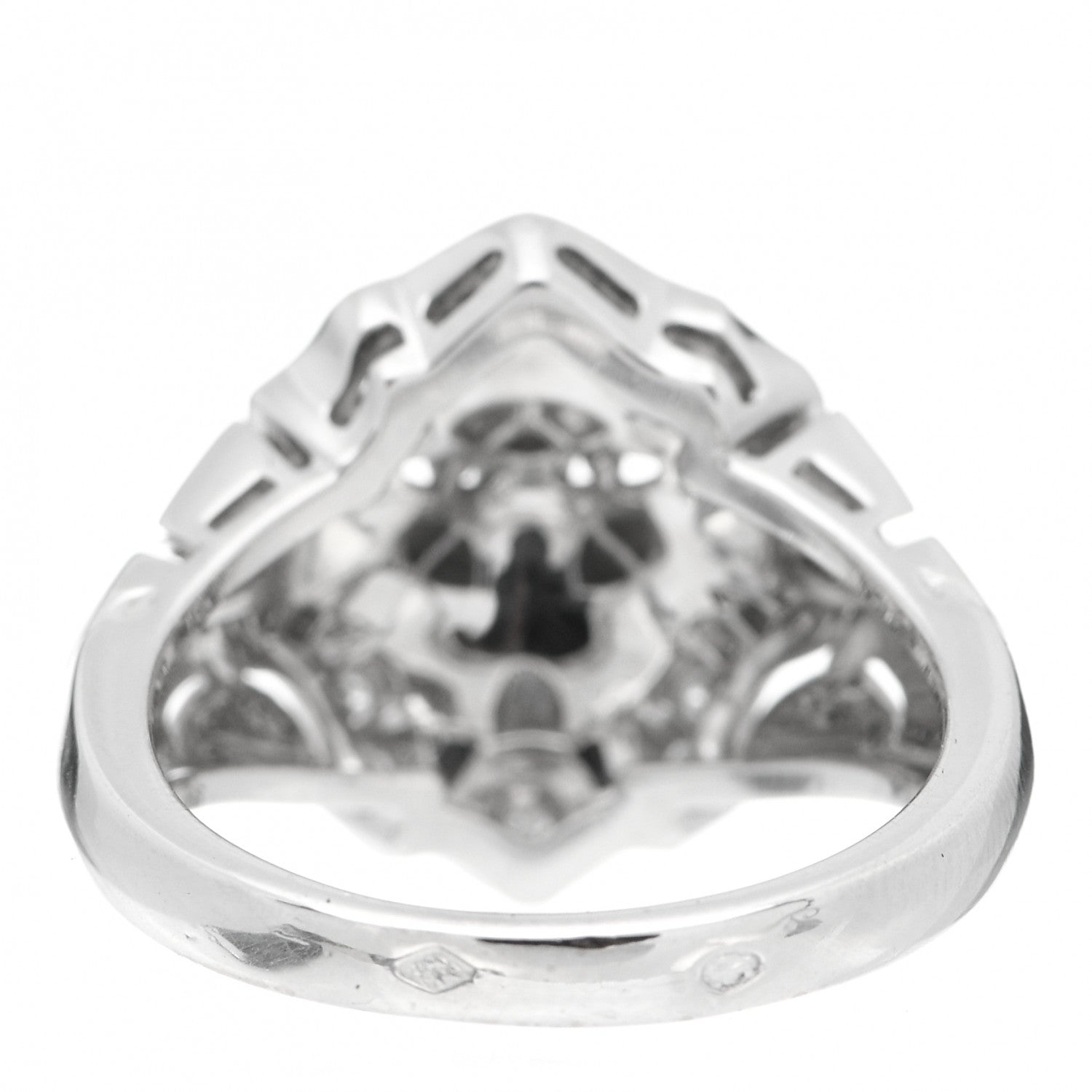 Chanel 18K White Gold Diamond Sous Le Signe Du Lion Ring 54 7 12 of 16