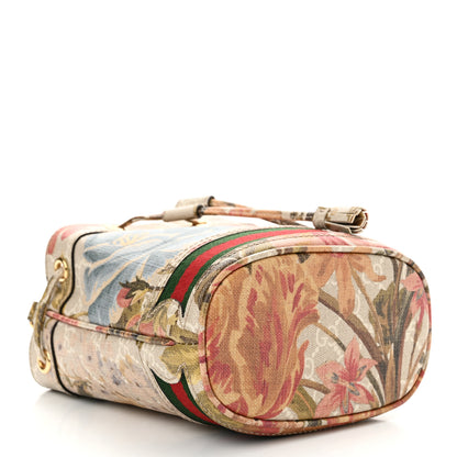 Gucci GG Supreme Monogram Water Flora Web Mini Ophidia Bucket Bag White Multicolor 4 of 10