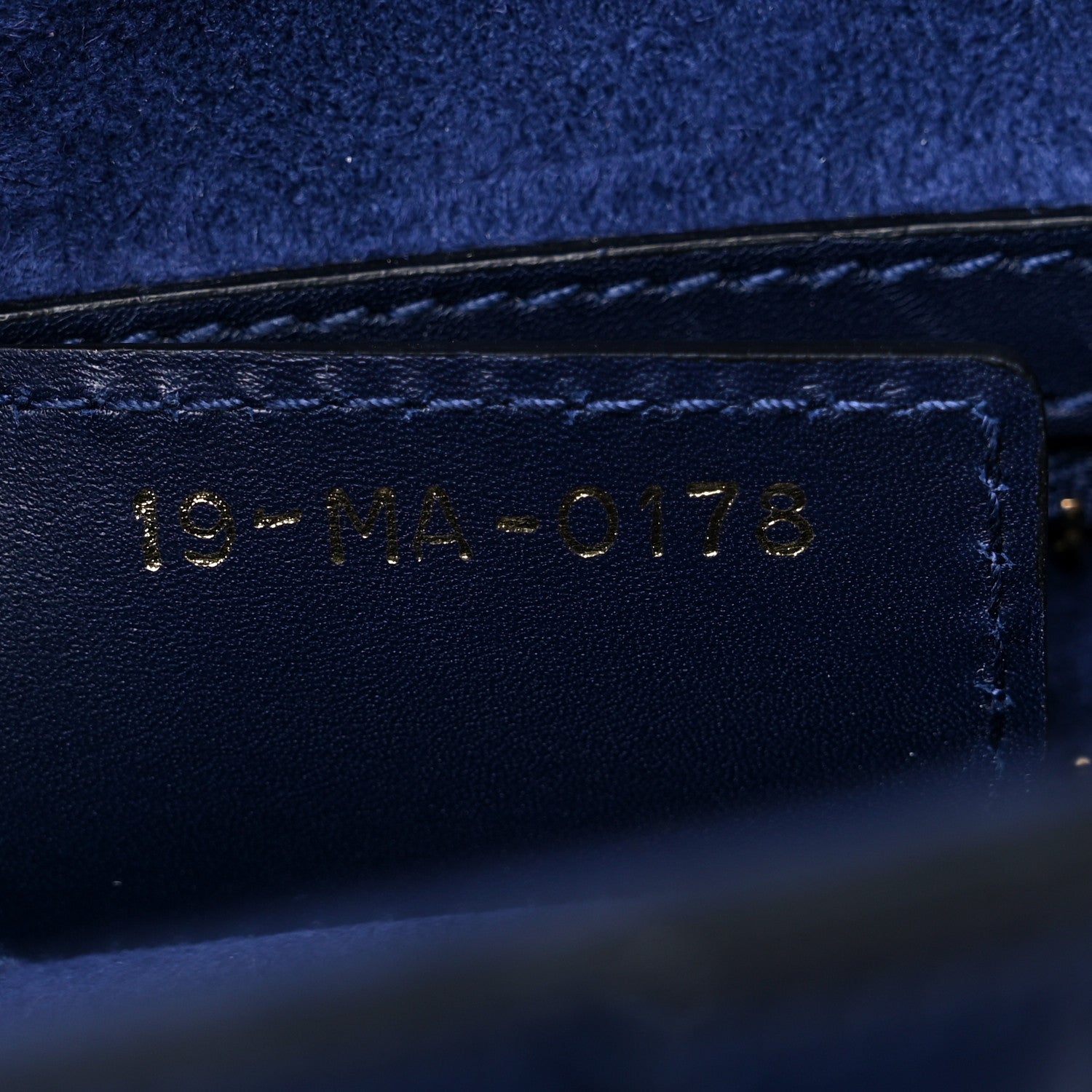 Christian Dior Calfskin Saddle Bag Blue 6 of 13