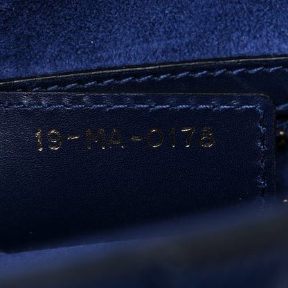 Christian Dior Calfskin Saddle Bag Blue 6 of 13