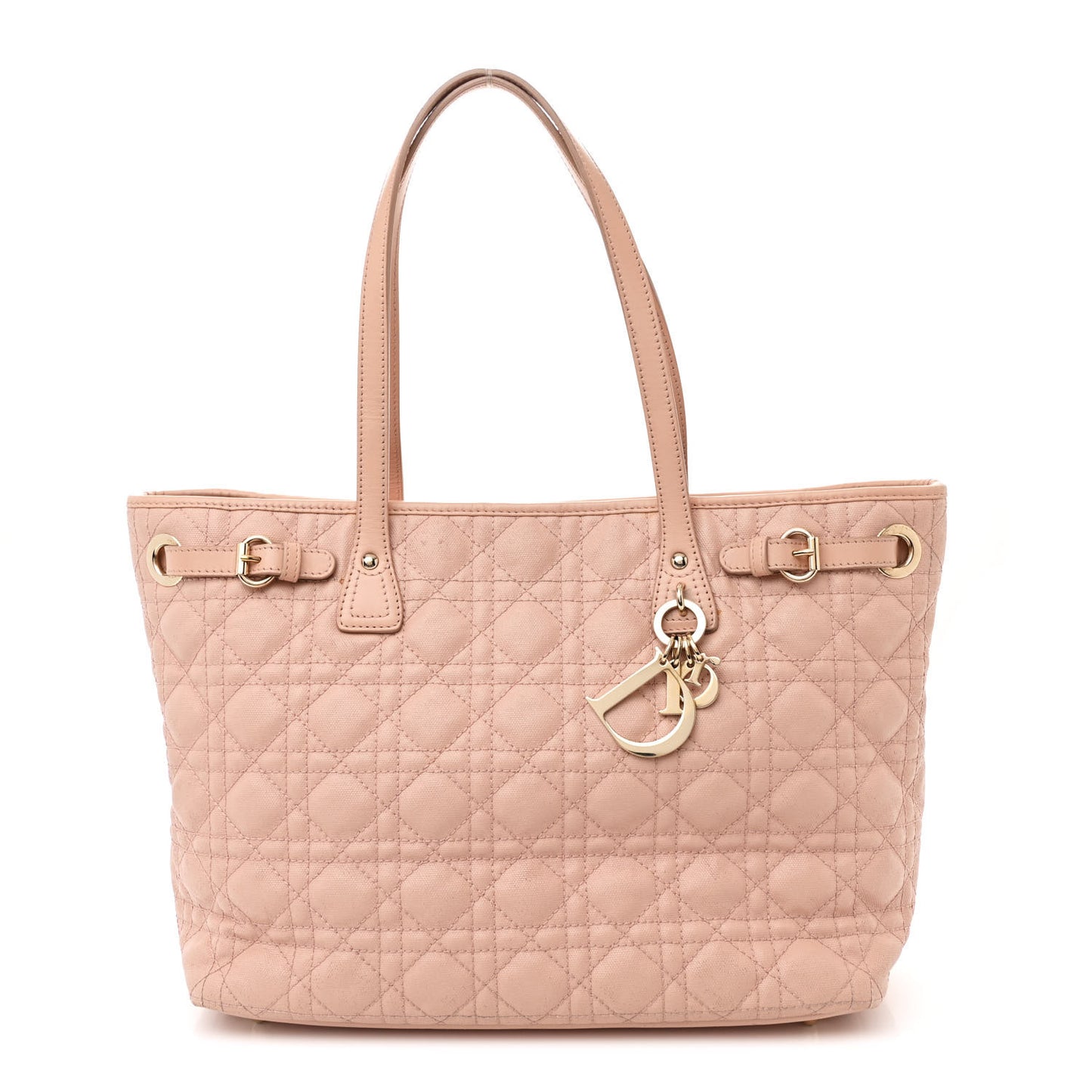Coated Canvas Cannage Medium Panarea Tote Rosato