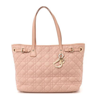 Christian Dior Coated Canvas Cannage Medium Panarea Tote Rosato 1 of 10