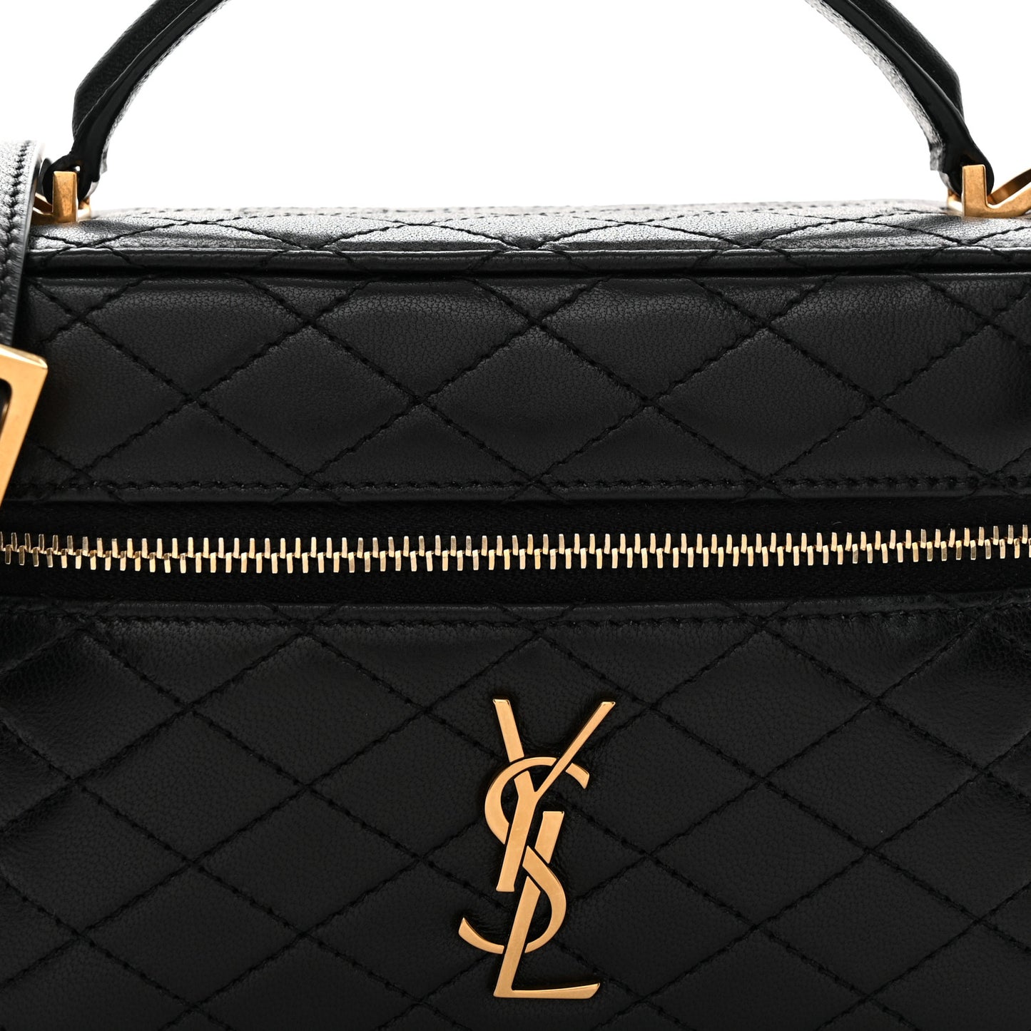 Lambskin Quilted Mini Gaby Vanity Case Black