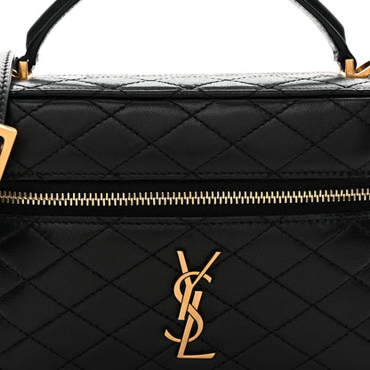 Saint Laurent Lambskin Quilted Mini Gaby Vanity Case Black 8 of 11