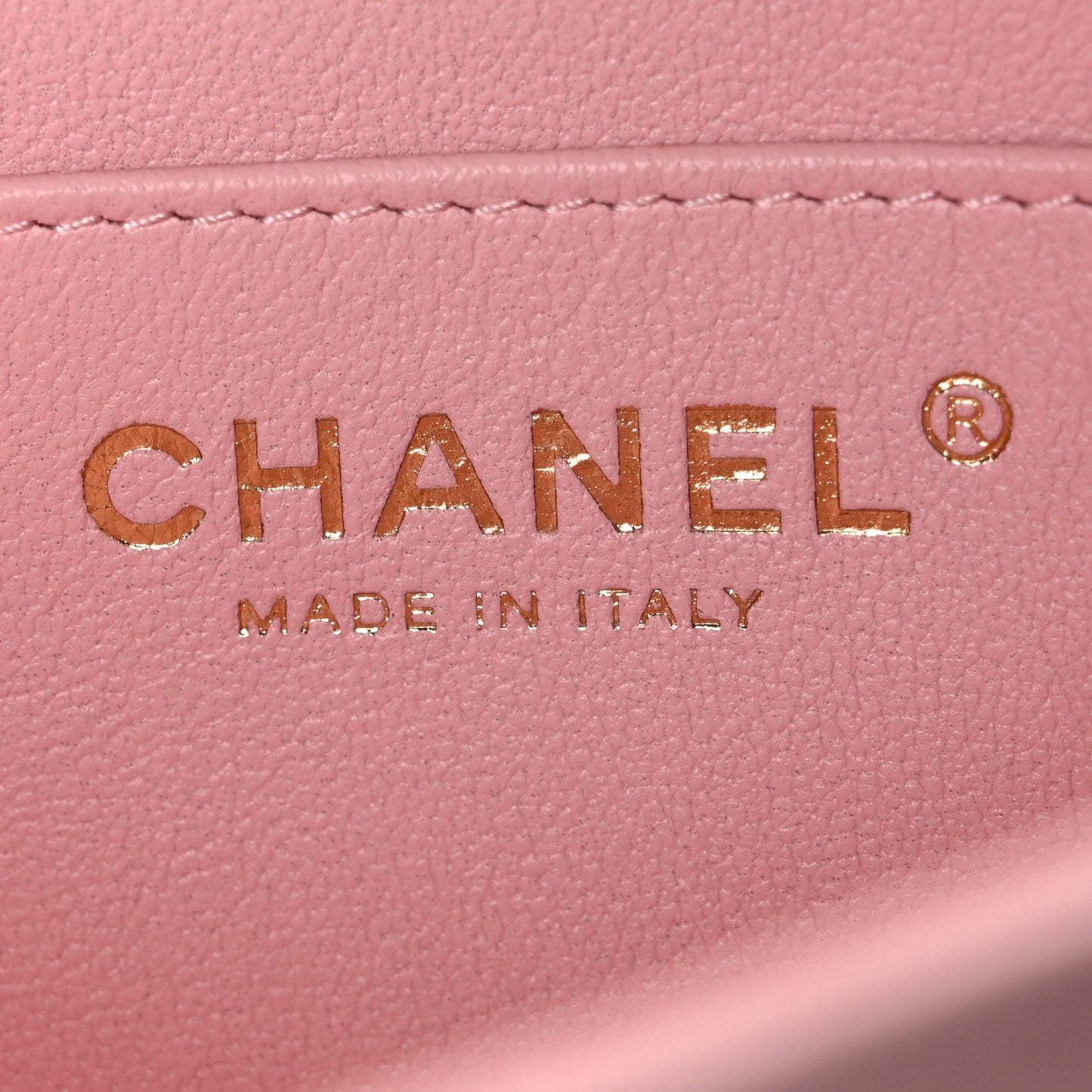 Lambskin Quilted Mini Rectangular Flap Pink
