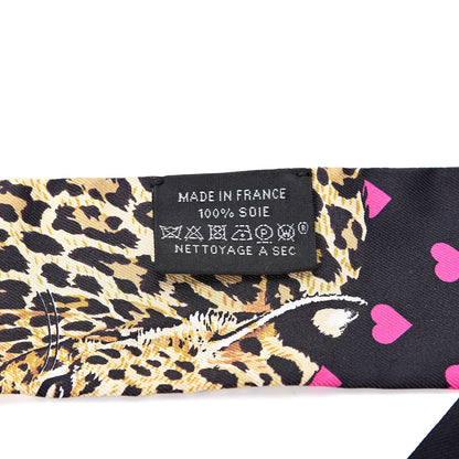 Hermes Silk Jungle Love Love Twilly Black Vert Rose Vif 2 of 4
