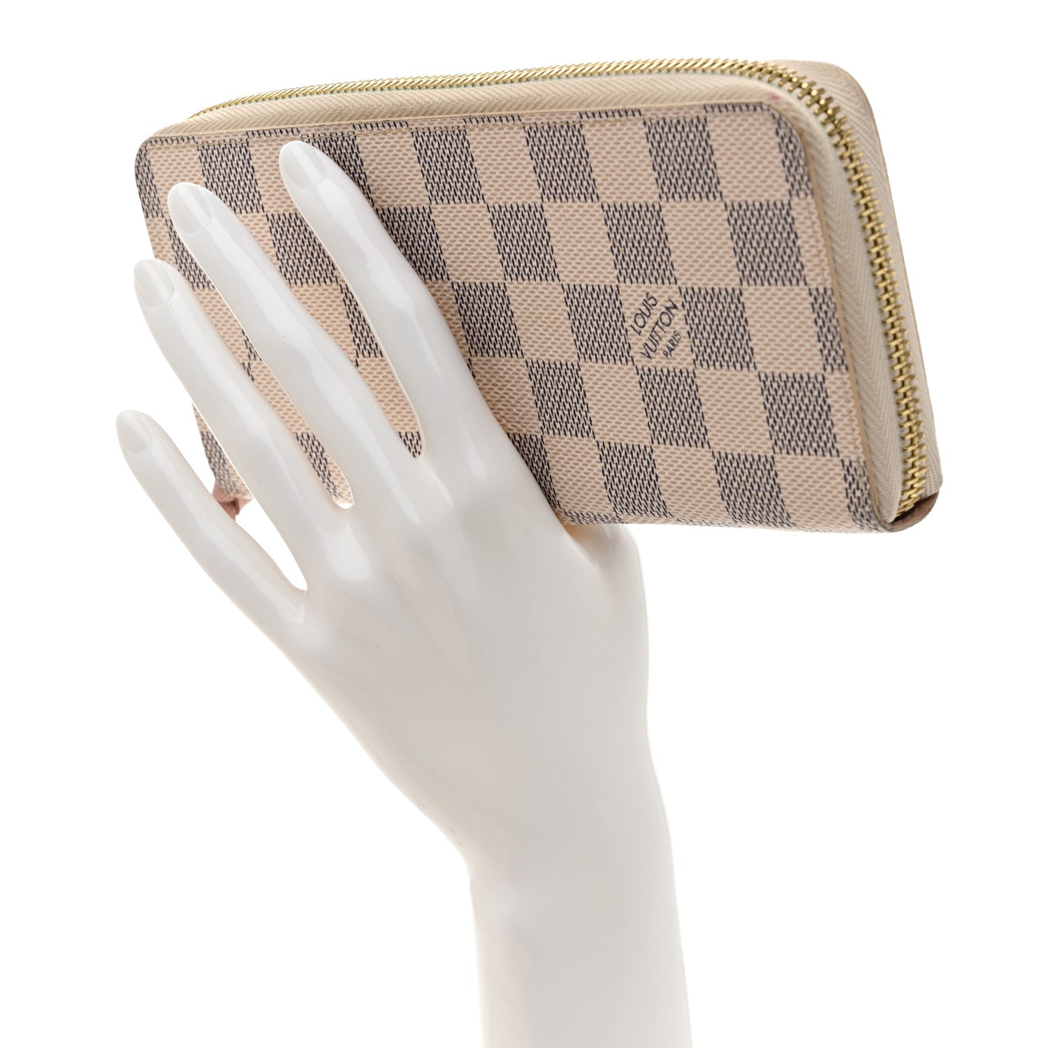 Louis Vuitton Damier Azur Clemence Wallet Rose Ballerine 2 of 10