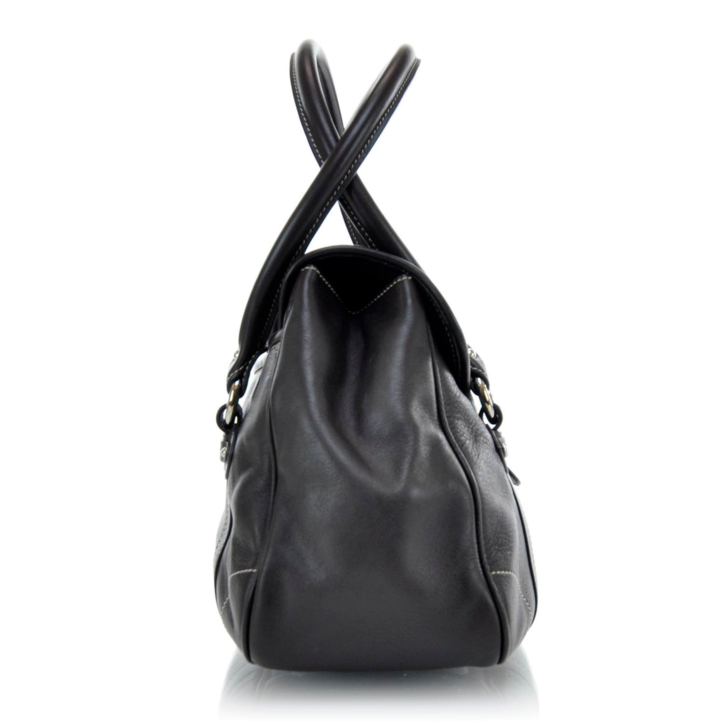Leather Saint Germain Flap Bag Brown