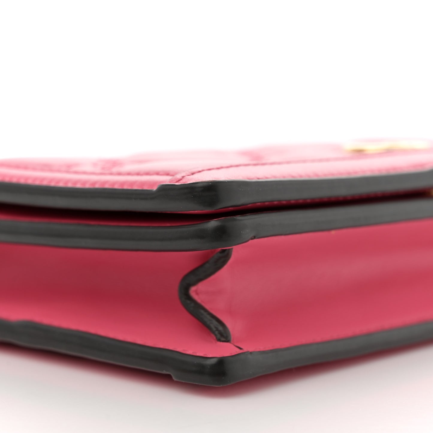 Calfskin GG Matelasse Chain Wallet Rhodamine Pink
