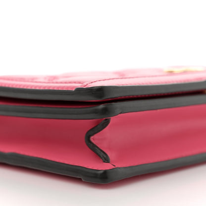 Gucci Calfskin GG Matelasse Chain Wallet Rhodamine Pink 8 of 10