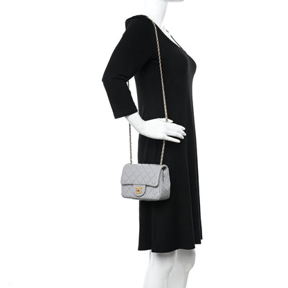 Chanel Lambskin Quilted Mini Pearl Crush Flap Light Grey 2 of 10