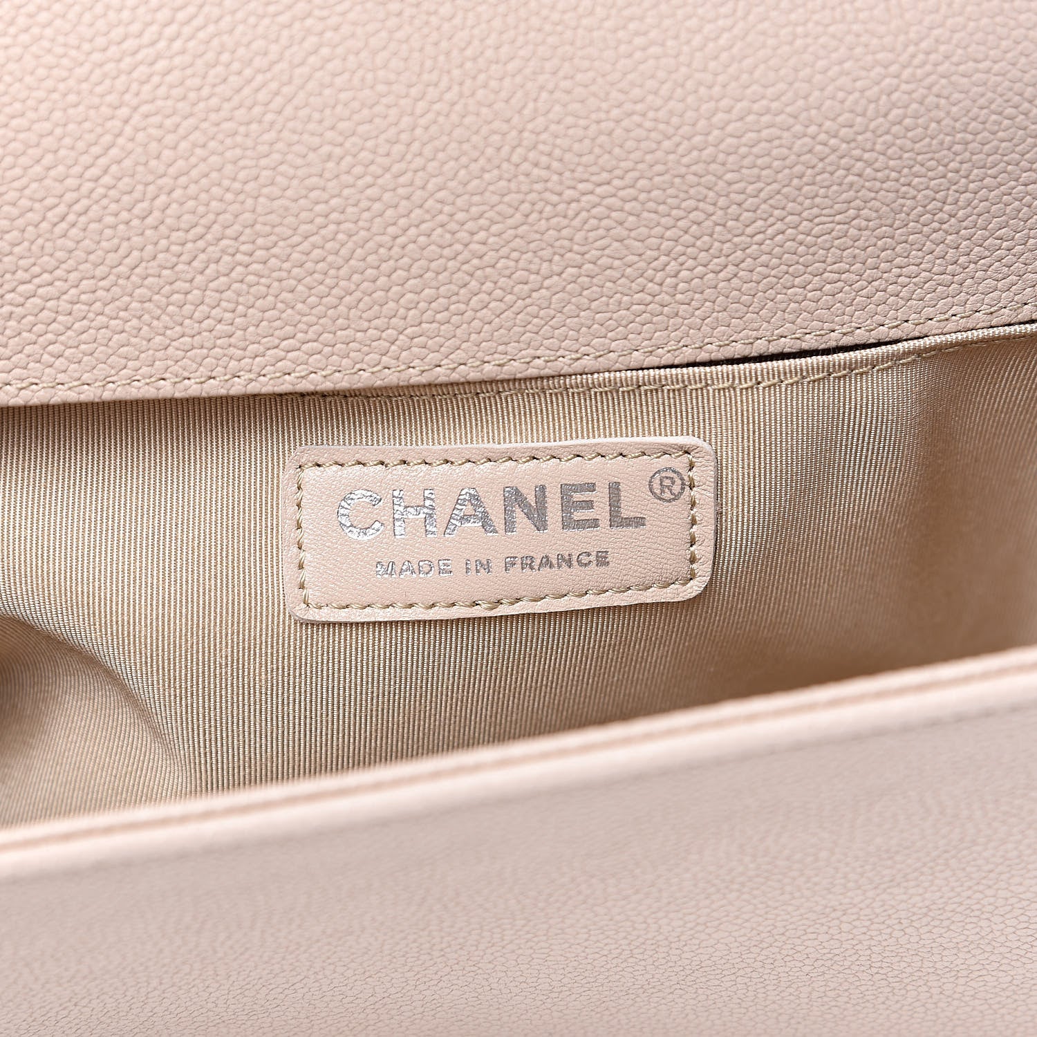Chanel Caviar Quilted Medium Boy Flap Dark Beige 6 of 11