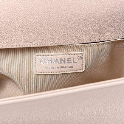 Chanel Caviar Quilted Medium Boy Flap Dark Beige 6 of 11
