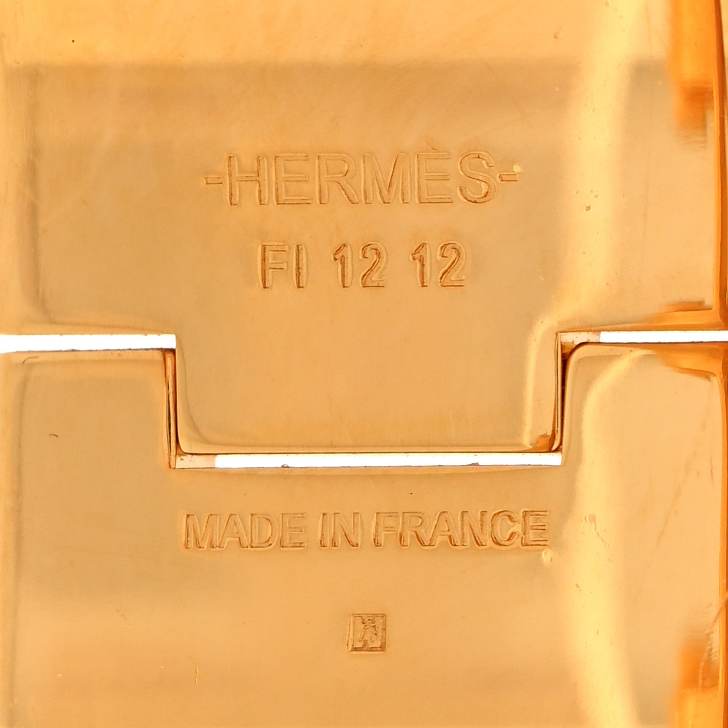 Hermes Enamel Printed Wide Le Chat Carre Clic Clac H Bracelet PM Lumière 4 of 4